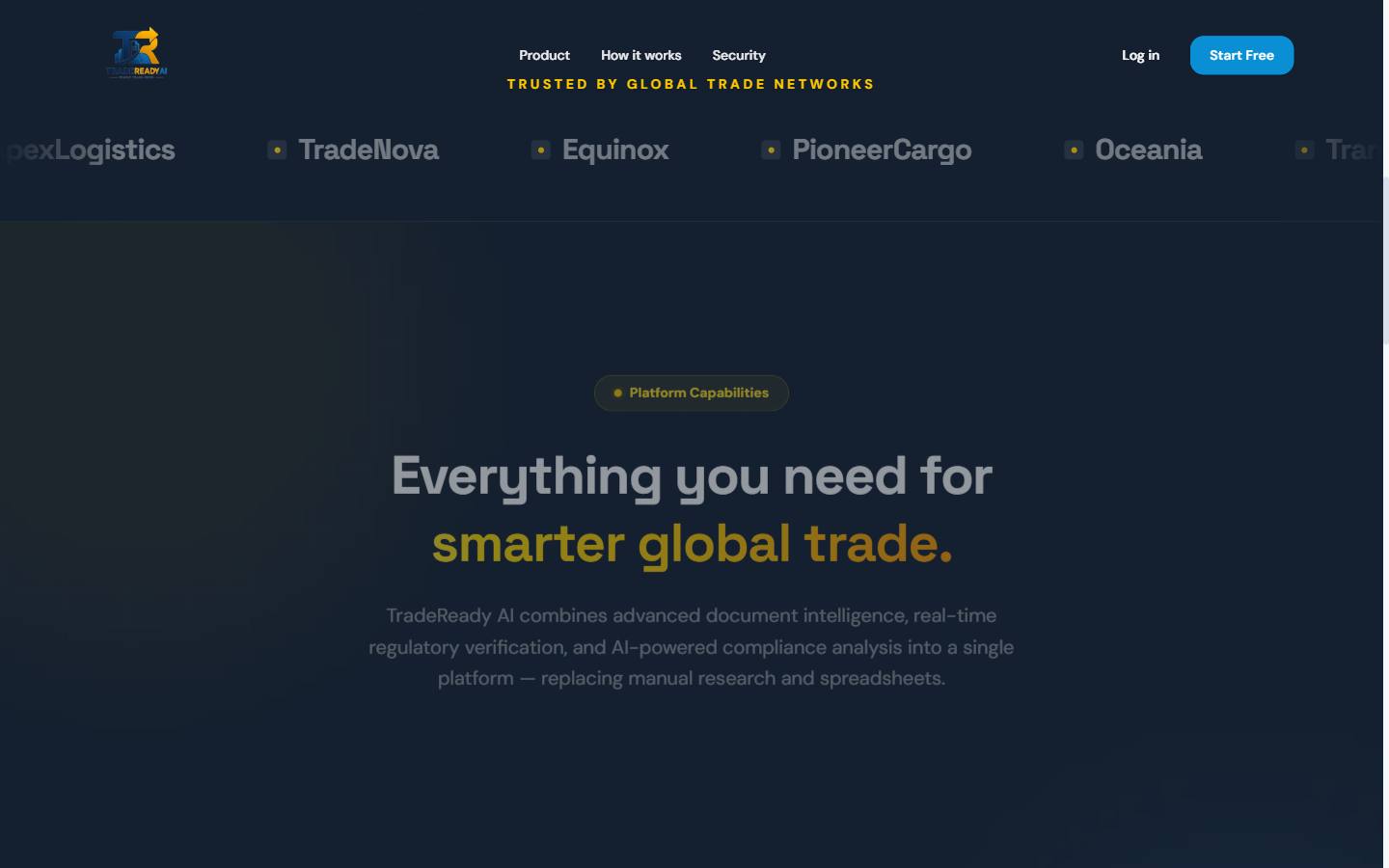 A screenshot from TradeReady AI.
